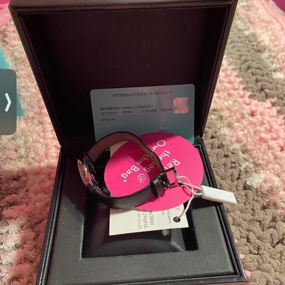 Preloved Vintage Tiffany&Co Black calfskin band wrist watch for women - Picture 2 of 15